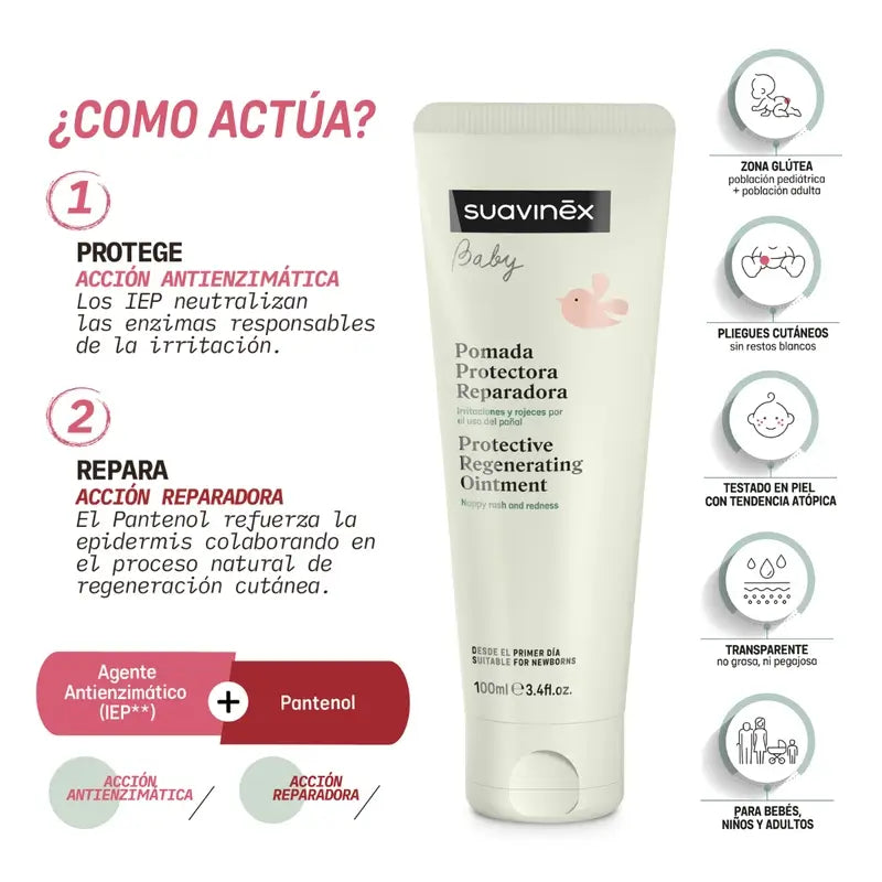 Suavinex vaippojen ihon suojaava ja korjaava voide, 100 ml