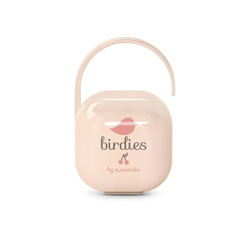 Suavinex Pacifier Holder +0 Months Birdies Pink