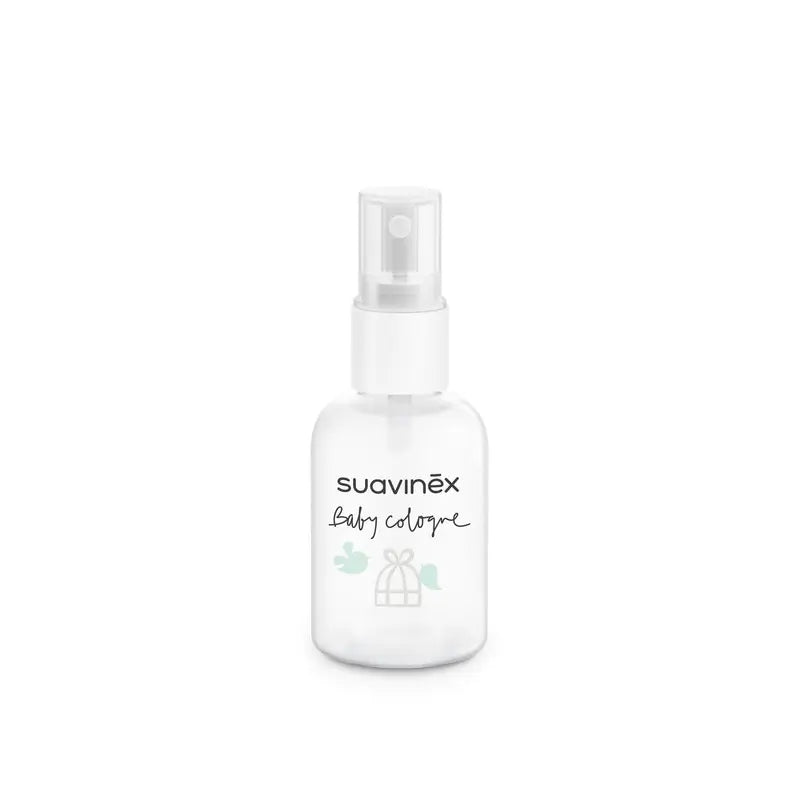 Suavinex-vauvapaketti, jossa on vauvan hajuvettä 100 ml + matkapakkaus 50 ml + pehmolelu vauvalle