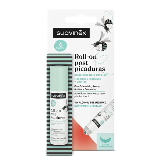 Suavinex Roll-On -hyönteisten puremien jälkeiseen hoitoon, yli 6 kuukauden ikäisille, 15 ml