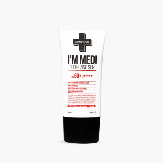 Suntique I'M Medi 100 % sinkkiä sisältävä aurinkovoide, 50 ml