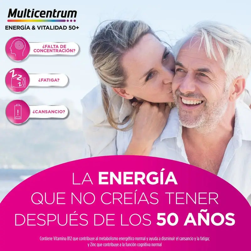 Multicentrum Energía Y Vitalidad 50+ ravintolisä, 15 pulloa