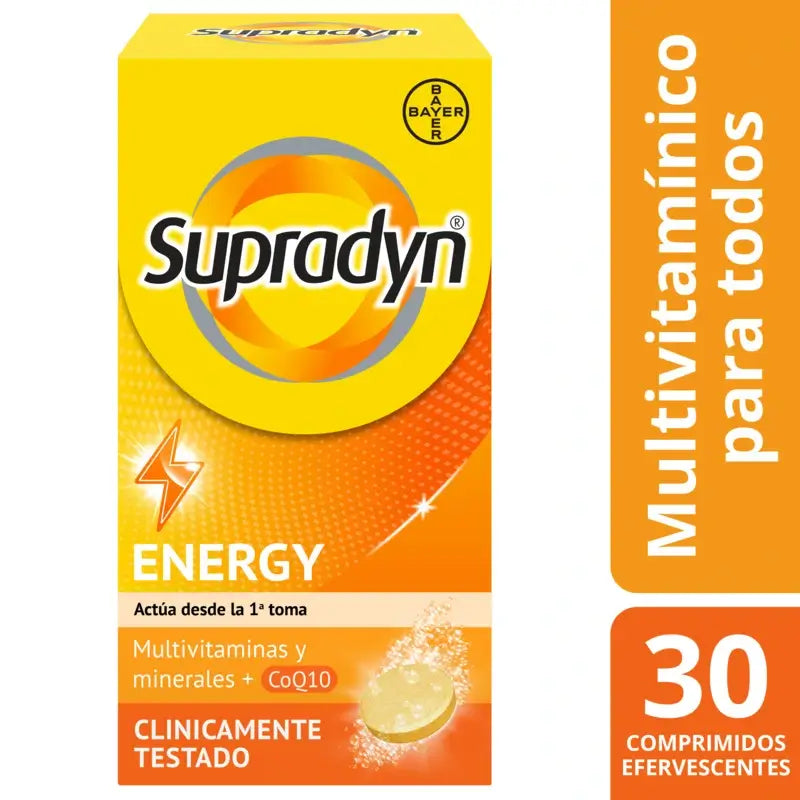 Supradyn Energy – vitamiineja ja energiaa, 30 poreilevaa tablettia