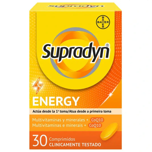Supradyn Energy – vitamiinit, kivennäisaineet ja päivittäistä energiaa, 30 tablettia