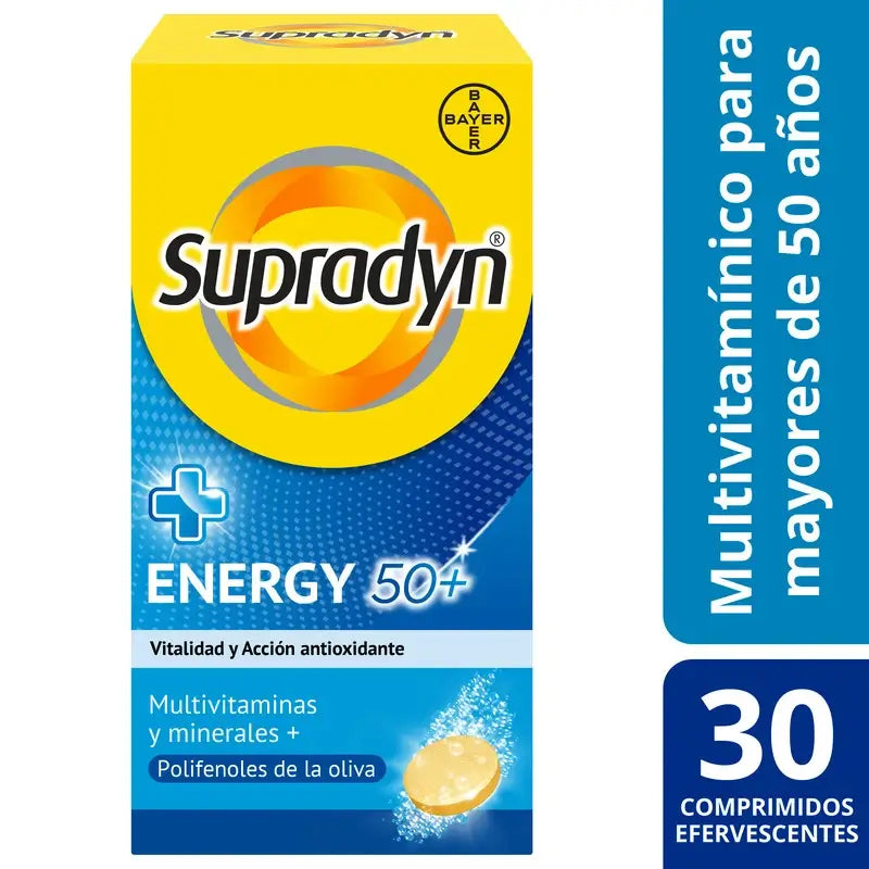 Supradyn Energy 50+ Vitamiinit ja energia, 30 poreilevaa tablettia