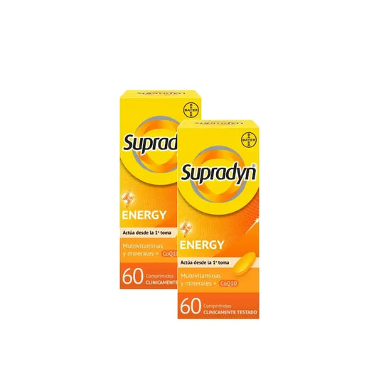 Supradyn Energy - vitamiinit, kivennäisaineet, energia ja elinvoima, 2 x 60 tablettia sisältävä pakkaus