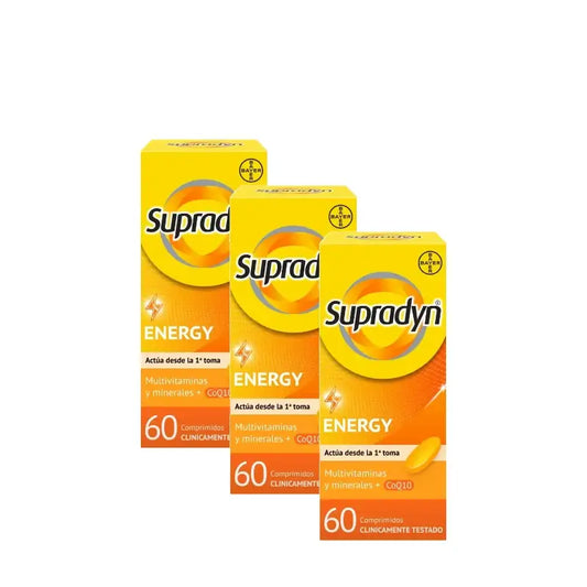 Supradyn Energy – vitamiinit, kivennäisaineet, energia ja elinvoima, 3 x 60 tablettia sisältävä pakkaus