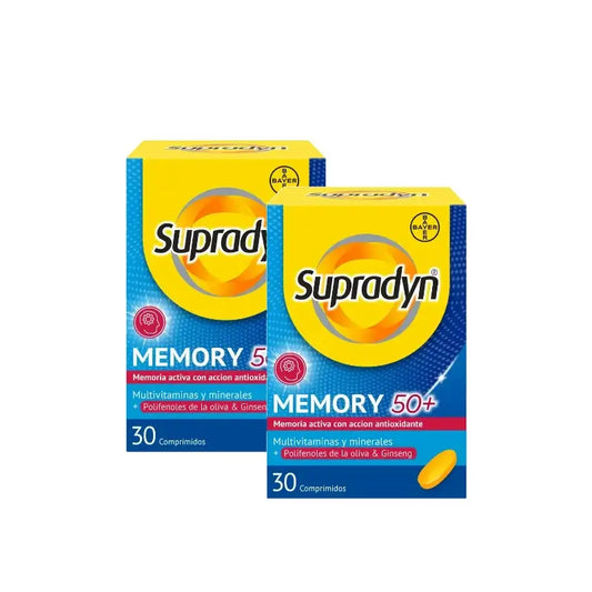 Supradyn Memory 50+ – vitamiineja, kivennäisaineita ja energiaa ginsengillä, 2 x 30 tablettia