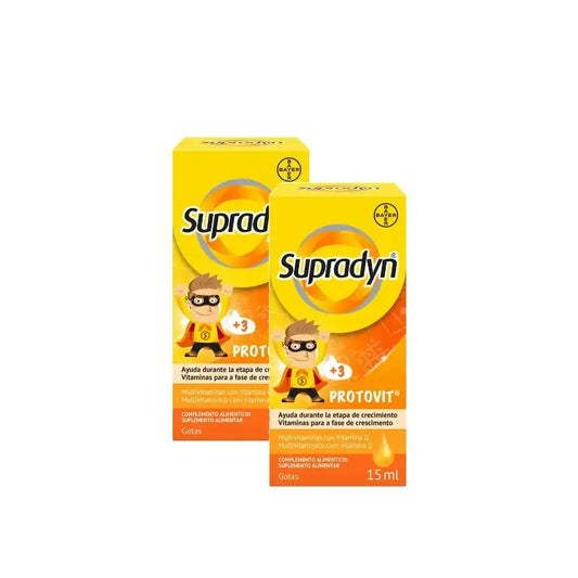 Supradyn Protovit -vitamiinit ja kivennäisaineet lapsille, 2 x 15 ml:n pakkaus