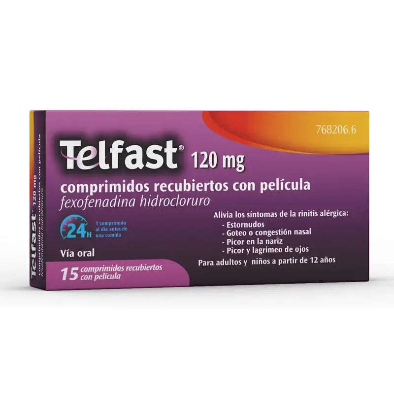 Telfast 120 mg, 15 päällystettyä tablettia