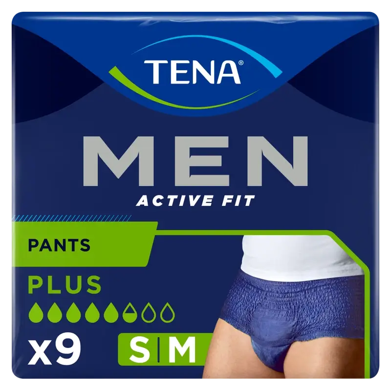 Tena Men Pants Active, koko S–M, 9 kpl