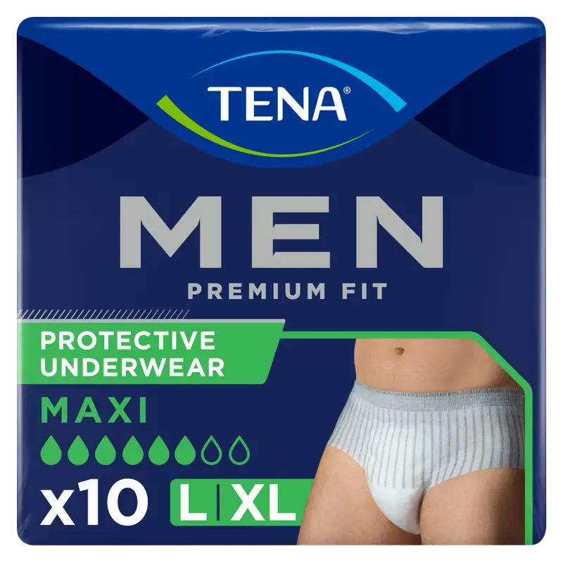Tena Men Pants Premium Fit, koko L–XL, 10 kpl