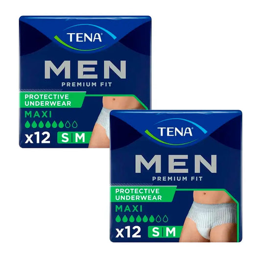 Tena Pack Men Pants Premium Fit Size S-M, 2 X 12 Units