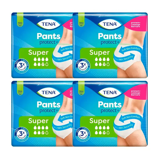 TENA Pack Pants Super, koko M, 4 pakkausta à 12 kappaletta