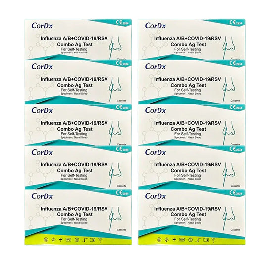 Combined Rapid Antigen Test COVID-19, Influenza A & B & RSV - 10 Units