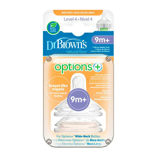 Dr.Brown's Teat Options+ Level 4 Wide Mouth, 2 pcs.