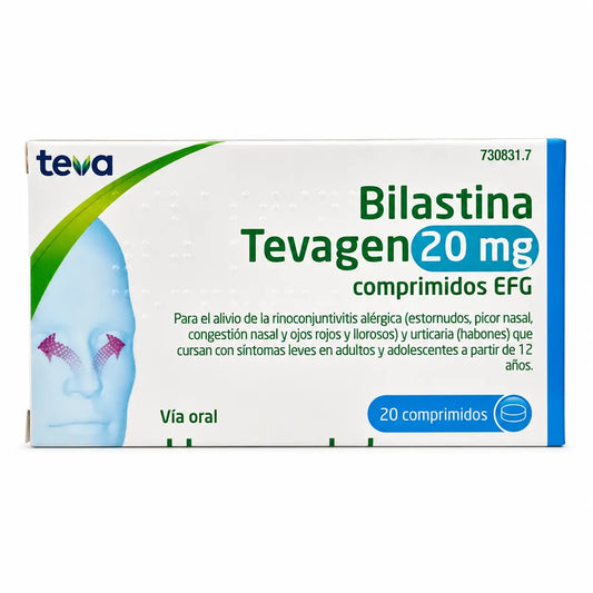 Bilastina Tevagen 20 mg Efg, 20 tablettia