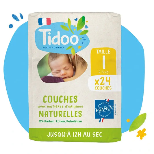 Tidoo-vaipat, koko 1, 2/5 kg, Eco, 24 kpl