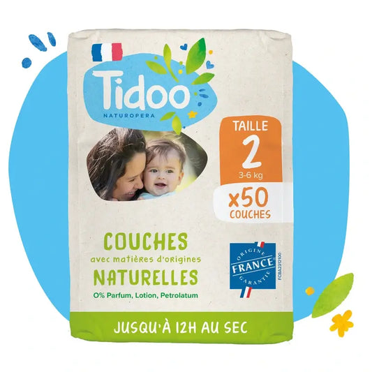 Tidoo-vaipat, koko 2, 3/6 kg, Eco, 58 kpl