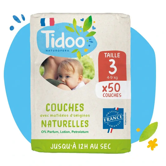 Tidoo-vaipat, koko 3, 4–9 kg, Eco0, 50 kpl