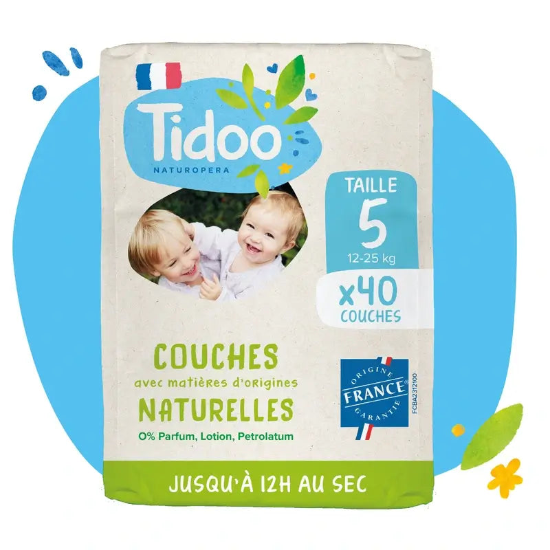 Tidoo-vaipat, koko 5, 12/25 kg, Eco, 40 kpl