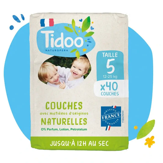 Tidoo-vaipat, koko 5, 12/25 kg, Eco, 40 kpl