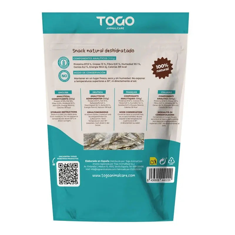 Togo Snack Natural Kuivatut sardellit, 1 kpl