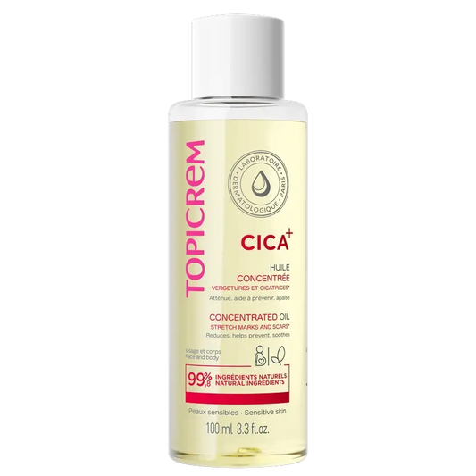 Topicrem Cica -öljy arpien ja raskausarvien hoitoon, 100 ml