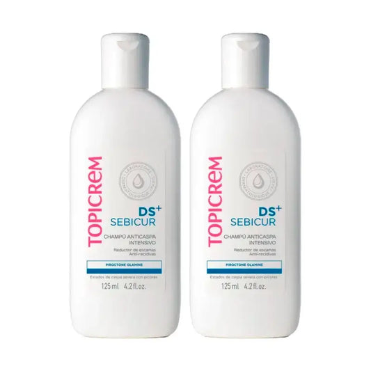 Topicrem Ds+ Sebicur Intensiivinen hilseä poistava shampo, 2 x 125 ml:n pakkaus