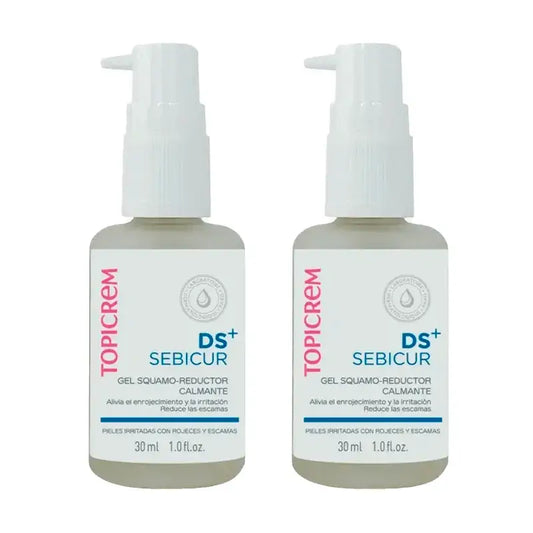 Topicrem DS+ Sebicur -ihon hilseilyä vähentävä ja rauhoittava geeli, 2 x 30 ml:n pakkaus