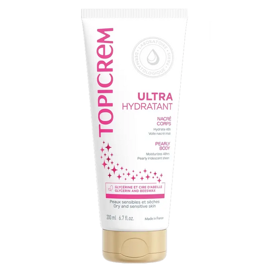 Topicrem Ultra-kosteuttava helmiäishohtoinen vartalovoide 200 ml