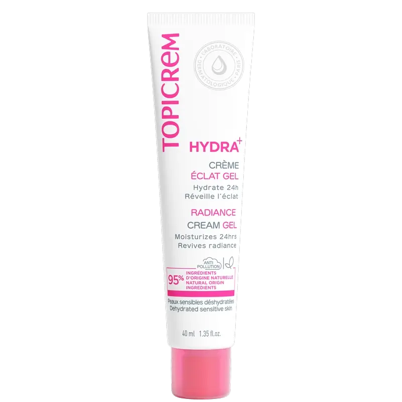 Topicrem Hydra+ kosteuttava ja hehkua antava geeli, 40 ml