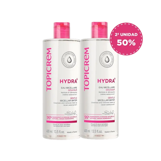 Topicrem Pack Hydra+ Mieto misellivesi, 2 x 400 ml