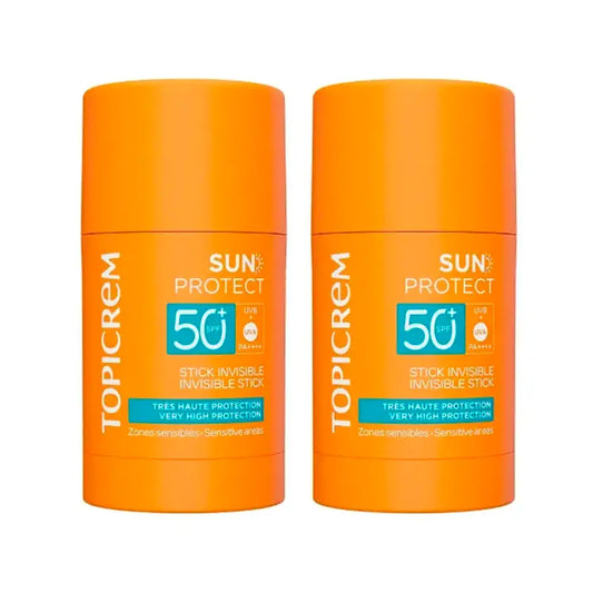 Topicrem Sun Protect Invisible Stick SPF 50+, 2 x 15 g:n pakkaus