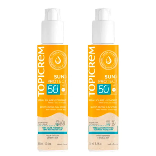 Topicrem Sun Protect -aurinkosuojasuihke SPF 50+, 2 x 150 ml:n pakkaus