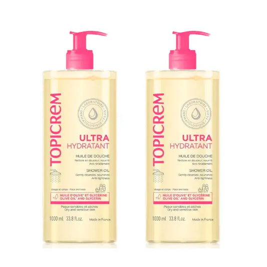 Topicrem Uh -suihkuöljy, 2 x 1000 ml:n pakkaus
