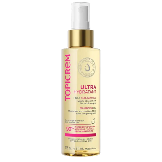 Topicrem Uh erittäin kosteuttava öljy, 125 ml