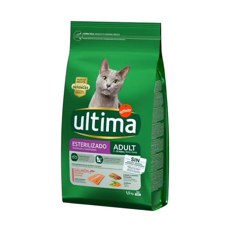 Ultima Cat -kissarehu, steriloitujen kissojen lohi, 1,5 kg
