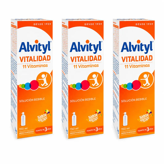 Urgo Alvityl Vitalidad 11 vitamiinia 150 ml, 3 kpl:n pakkaus