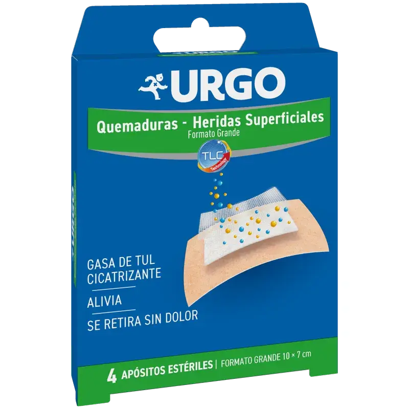 Urgo: Sterilit palovammojen ja pinnallisten haavojen sidokset, 10 x 7 cm