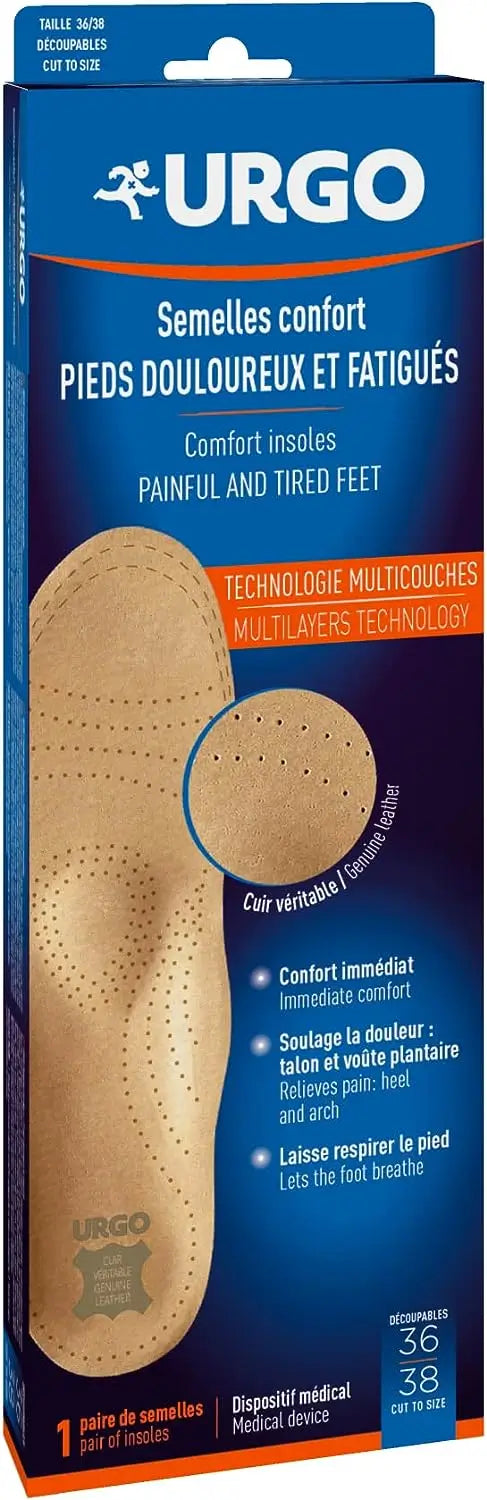 Urgo Comfort Insole For Tired And Sore Feet, Size 36-38