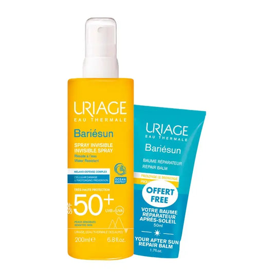 Uriage Bariésun -voide SPF 50+ 50 ml + näkymätön suihke SPF 50+ 200 ml