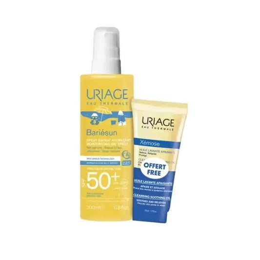 Uriage Bariesun -aurinkosuoja spray lapsille SPF 50+ + Xemose C8+ -öljy 50 ml