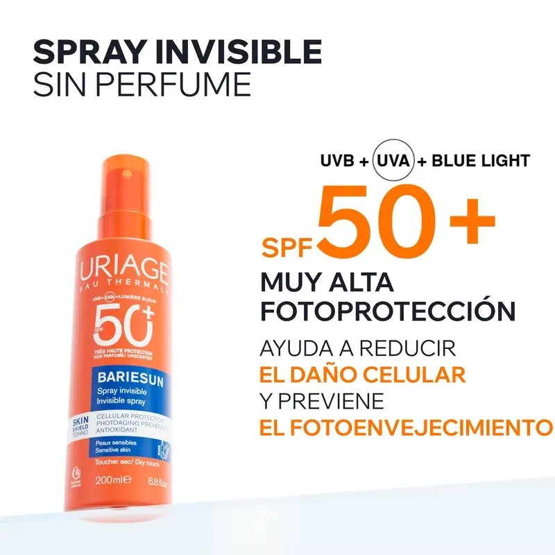 Uriage Bariésun hajusteeton suihke SPF 50+ 200 ml
