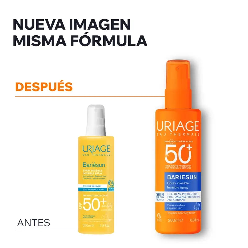 Uriage Bariésun hajusteeton suihke SPF 50+ 200 ml