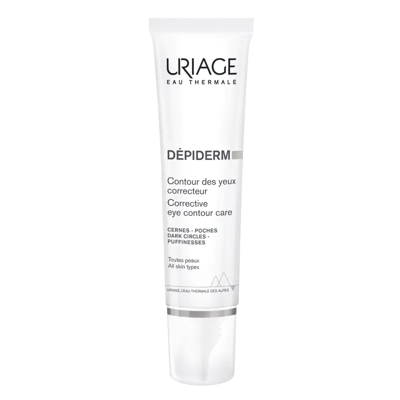 Uriage Dépiderm silmänympärysvoide, pigmenttimuutosten hoito ja ihon kirkastaminen, 15 ml