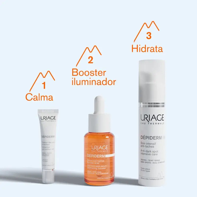 Uriage Dépiderm silmänympärysvoide, pigmenttimuutosten hoito ja ihon kirkastaminen, 15 ml
