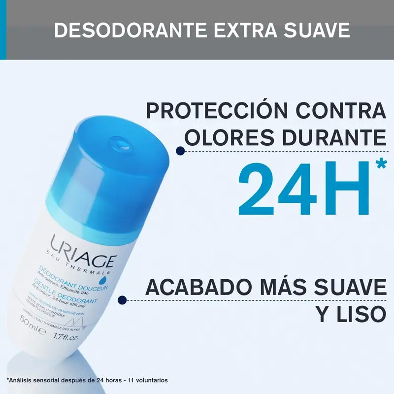 Uriage Mieto deodorantti 50 ml, herkälle iholle, 24 h