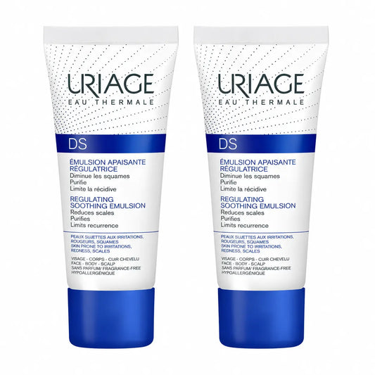 Uriage Ds Rauhoittava emulsio 40 ml, hajusteeton, 2 kpl:n pakkaus