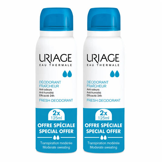 Uriage Frescor -deodorantti, 125 × 2 ml, 2 kpl:n pakkaus